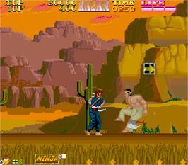 In game image of Ninja Kazan on the Arcade.