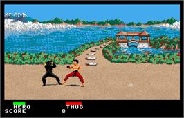 In game image of Ninja Mission on the Arcade.