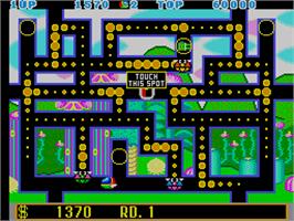 In game image of Opa Opa on the Arcade.