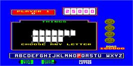 In game image of Phraze Craze on the Arcade.