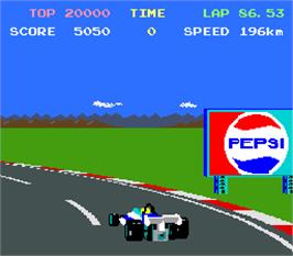 In game image of Pole Position II on the Arcade.
