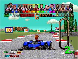 In game image of Power Drift - Link Version on the Arcade.