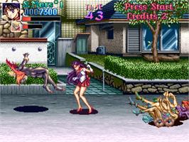 In game image of Pretty Soldier Sailor Moon on the Arcade.