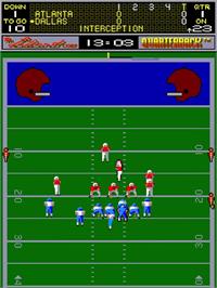 In game image of Quarterback on the Arcade.