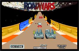 In game image of RoadWars on the Arcade.
