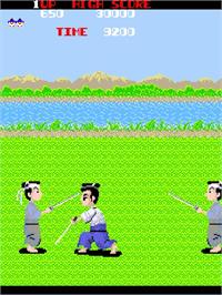 In game image of Samurai Nihon-Ichi on the Arcade.
