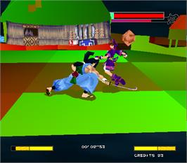 In game image of Samurai Shodown 64 / Samurai Spirits 64 on the Arcade.