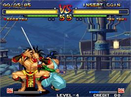 In game image of Samurai Shodown V / Samurai Spirits Zero on the Arcade.
