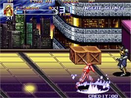 In game image of Shadow Force - Henshin Ninja on the Arcade.