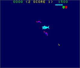 In game image of Shark Attack on the Arcade.