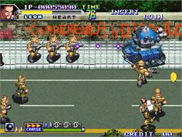In game image of Shock Troopers - 2nd Squad on the Arcade.