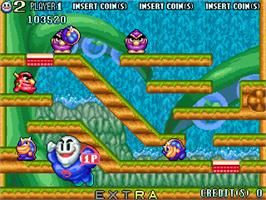 In game image of Snow Bros. 2 - With New Elves / Otenki Paradise on the Arcade.