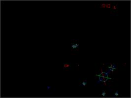 In game image of Space Duel on the Arcade.