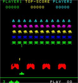 In game image of Space Stranger 2 on the Arcade.