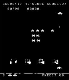 In game image of Space War on the Arcade.