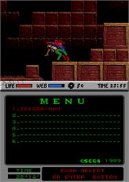 In game image of Spider-Man vs The Kingpin on the Arcade.