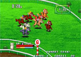 In game image of Stakes Winner / Stakes Winner - GI kinzen seihae no michi on the Arcade.