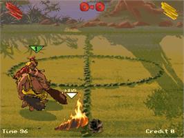 In game image of Stone Ball on the Arcade.