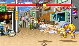 In game image of Street Fighter II' Turbo: Hyper Fighting on the Arcade.