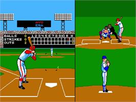 In game image of Super Baseball Double Play Home Run Derby on the Arcade.