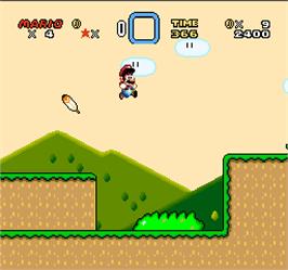 In game image of Super Mario World on the Arcade.