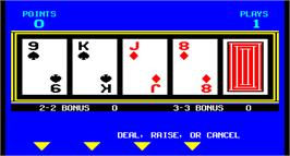 In game image of Super Poker on the Arcade.