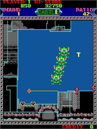 In game image of Super Qix on the Arcade.