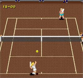 In game image of Super Tennis on the Arcade.