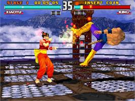 In game image of Tekken 3 on the Arcade.