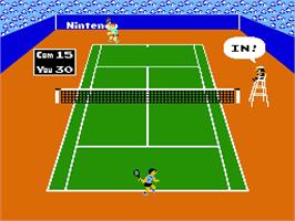 In game image of Tennis on the Arcade.