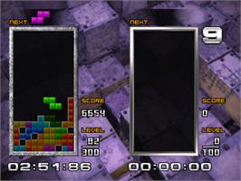 In game image of Tetris the Absolute The Grand Master 2 on the Arcade.