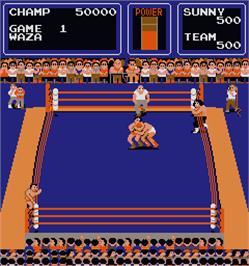 In game image of The Big Pro Wrestling! on the Arcade.