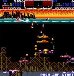 In game image of The Deep on the Arcade.