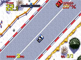 In game image of Thrash Rally on the Arcade.