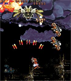 In game image of Thunder Dragon on the Arcade.