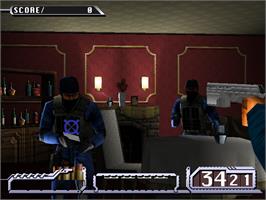 In game image of Time Crisis 2 on the Arcade.