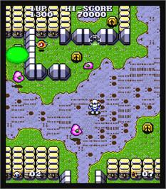 In game image of Toki no Senshi - Chrono Soldier on the Arcade.