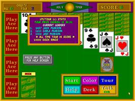 In game image of Tournament Solitaire on the Arcade.