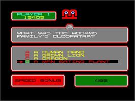In game image of Trivia ? Whiz Edition 3 on the Arcade.