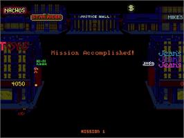 In game image of Turkey Shoot on the Arcade.