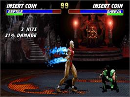 In game image of Ultimate Mortal Kombat 3 on the Arcade.
