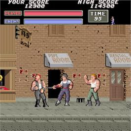In game image of Vigilante on the Arcade.