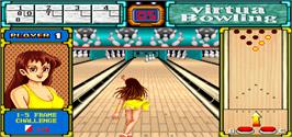 In game image of Virtua Bowling on the Arcade.