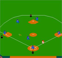 In game image of Vs. Atari R.B.I. Baseball on the Arcade.