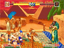 In game image of World Heroes Perfect on the Arcade.