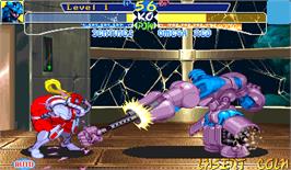 In game image of X-Men: Children of the Atom on the Arcade.