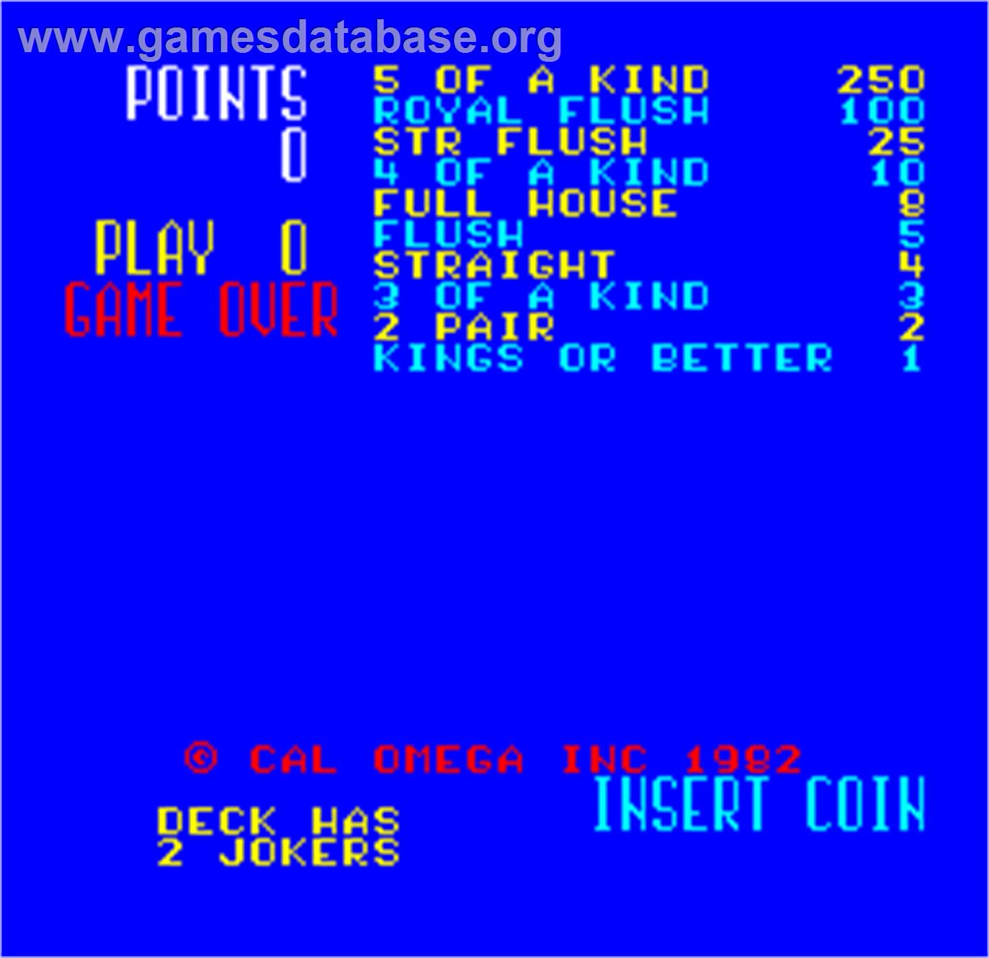 Cal Omega - Game 15.9 - Arcade - Artwork - In Game