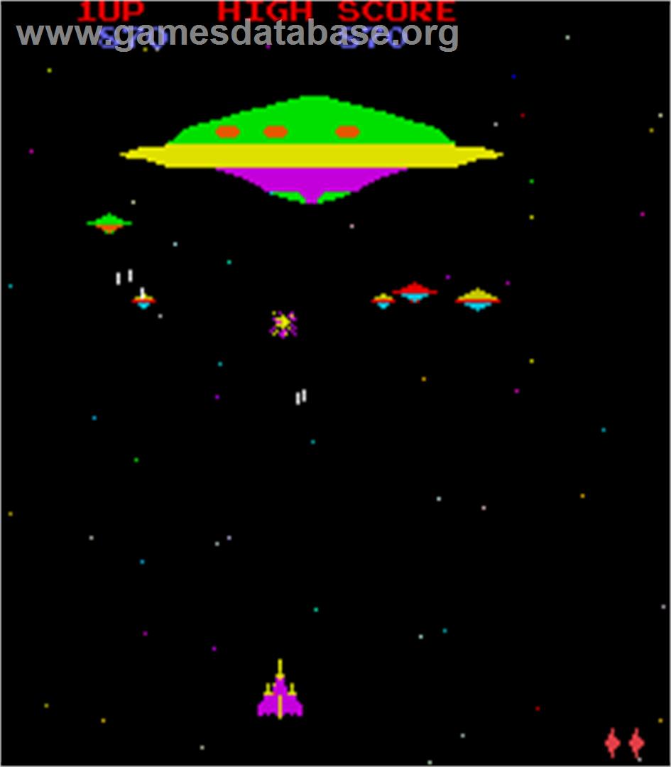 Defend the Terra Attack on the Red UFO - Arcade - Artwork - In Game