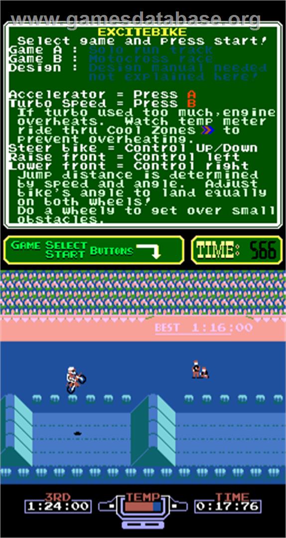Excite Bike - Arcade - Artwork - In Game