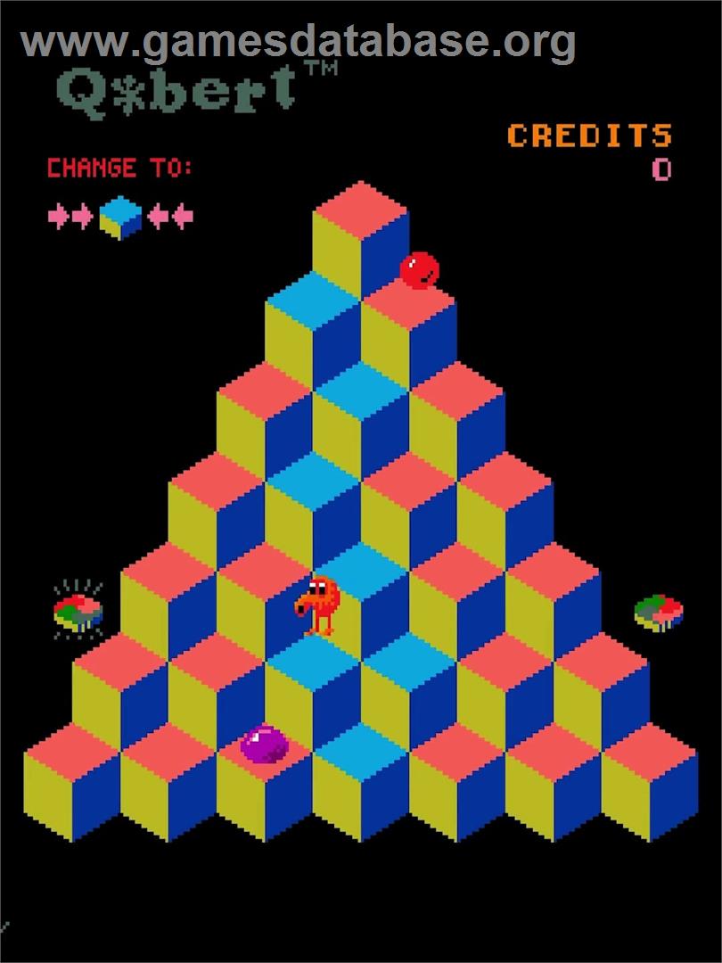 Faster, Harder, More Challenging Q*bert - Arcade - Artwork - In Game